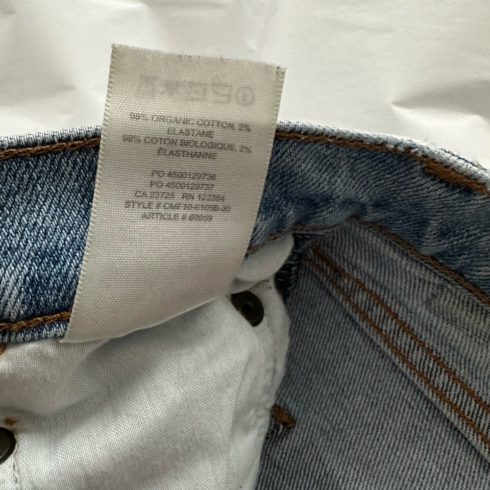 Denim Forum Arlo High Rise Straight Jeans with Raw Hem Size 26 - Picture 14 of 16
